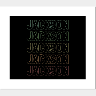 Jackson Name Pattern Posters and Art